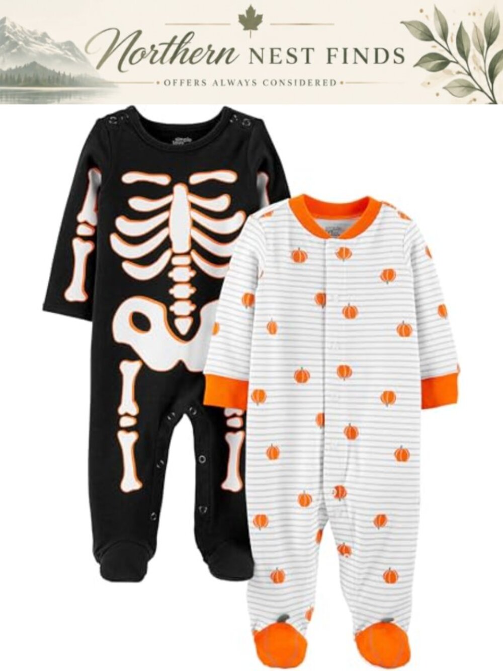 Toddler 2-Pack Halloween Cotton Footed Sleep and Play Long Sleeve